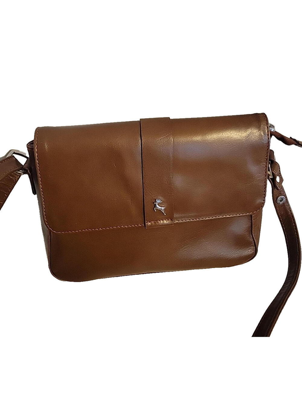 ASHWOOD LEATHER CROSSBODY BAG PURSE BROWN